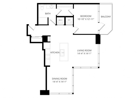 a floor plan of a house with an open floor plan